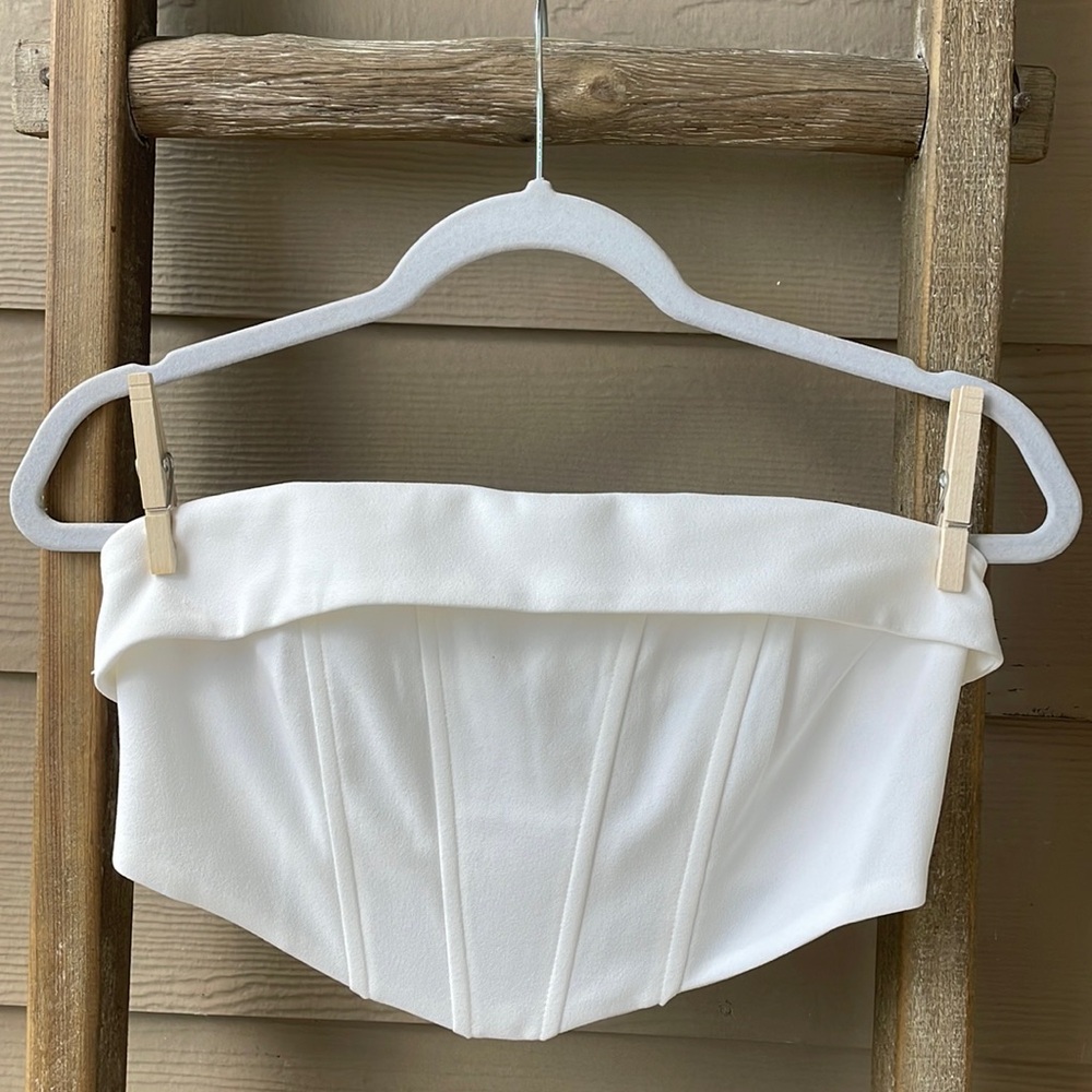 Pure white corset top